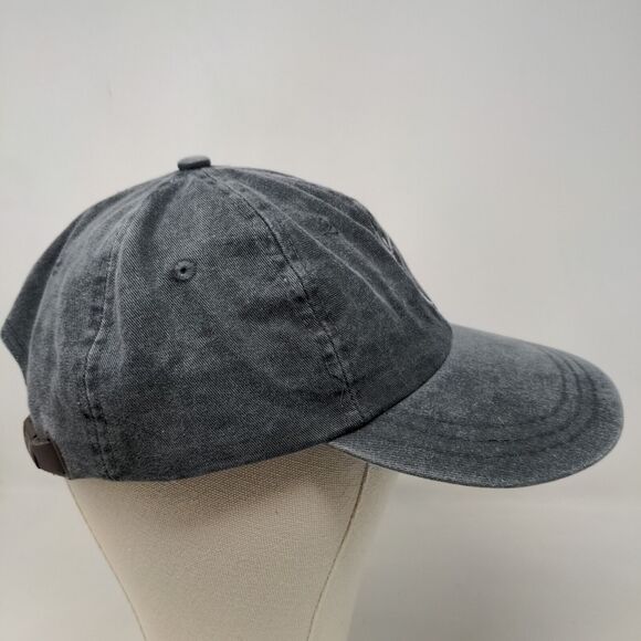ZKAPZ Men's Slideback Hat Gray OSFA Embroidered Stick Figure Waving Logo - Picture 6 of 11